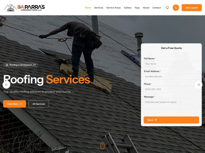 E. Parras Construction website