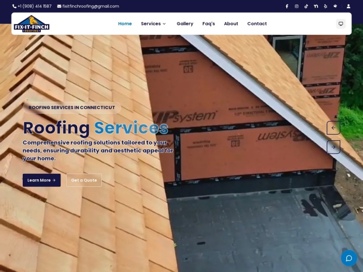 Fix It Finch Construction website