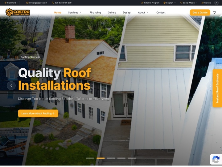 G.A. Castro Construction website